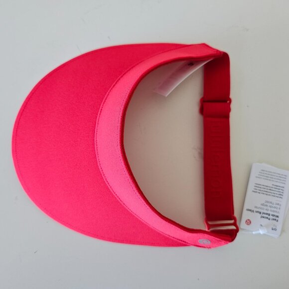 NWT LULULEMON LURD Red Fast Paced Wide Ban Run Visor Hat Women's OS - Picture 5 of 9